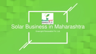 Solar Business in Maharashtra