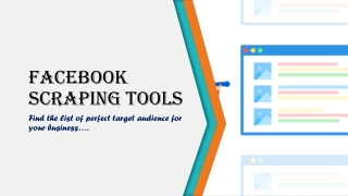 Facebook Scraping Tools