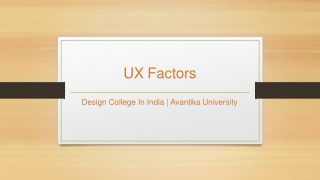 UX Factors – Avantika University