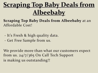 Scraping Top Baby Deals from Albeebaby