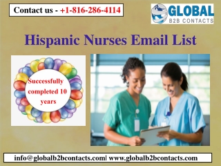 Hispanic Nurses Email List