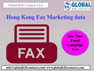 Hong Kong Fax Marketing Data