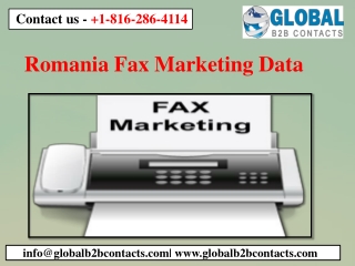 Romania Fax Marketing Data