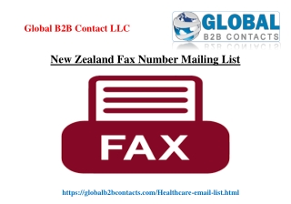 New Zealand Fax Number Mailing List
