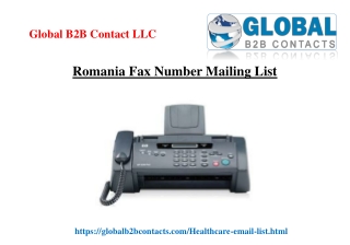 Romania Fax Number Mailing List