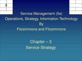 Chapter – 3 Service Strategy