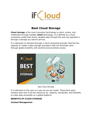 Best Cloud Storage