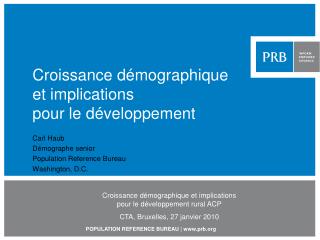 Croissance démographique et implications pour le développement