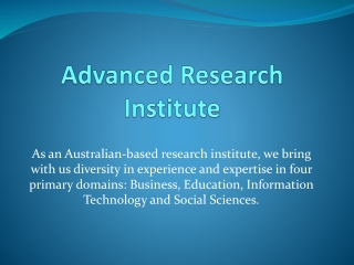 Apiar.org.au-Advanced Research Institute