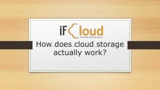 How does cloud storage actually work?