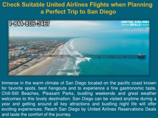 Check Suitable United Airlines Flights when Planning a Perfect Trip to San Diego