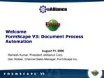 Welcome FormScape V3: Document Process Automation