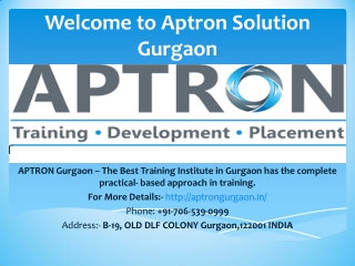 Best Training Institute in Gurgaon