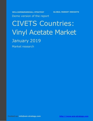 WMStrategy Demo CIVETS Countries Vinyl Acetate Market January 2019