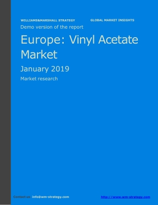 WMStrategy Demo Europe Vinyl Acetate Market January 2019