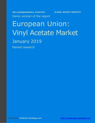 WMStrategy Demo European Union Vinyl Acetate Market January 2019