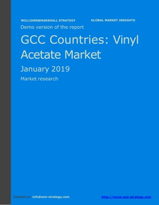 WMStrategy Demo GCC Countries Vinyl Acetate Market January 2019