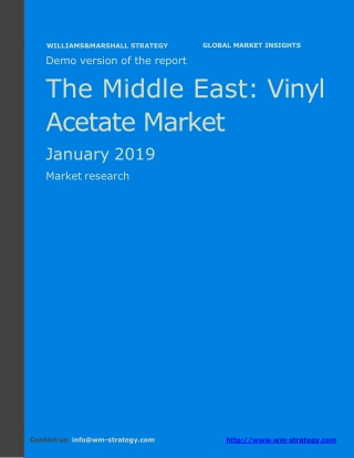 WMStrategy Demo Middle East Vinyl Acetate Market January 2019