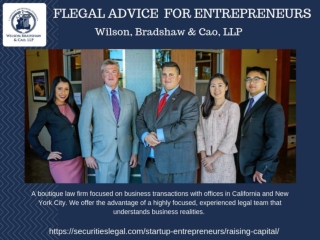 Legal Advice For Entrepreneurs
