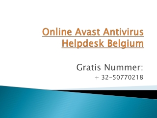 Online Avast Antivirus Helpdesk Belgium?