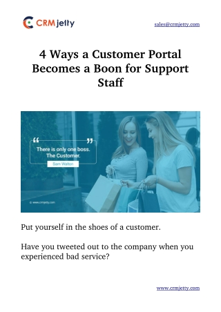 4 Ways a Customer Portal Becomes a Boon for Support Staff