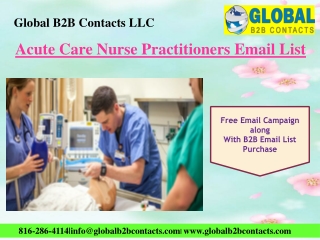 Acute Care Nurse Practitioners Email List