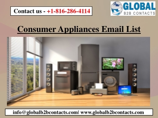 Consumer Appliances Email List