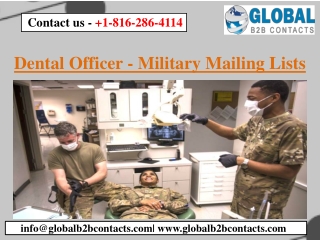 Dental Officer Military Mailing Lists