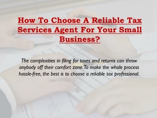 Tax preparation services in penrith