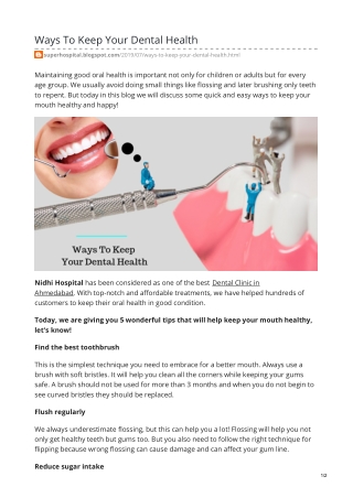 Ways To Keep Your Dental Health