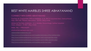 BEST WHITE MARBLES SHREE ABHAYANAND