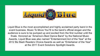 Corporate Events Band San Diego - Liquid Blue