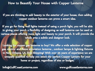 Beautify Your House with Copper Lanterns