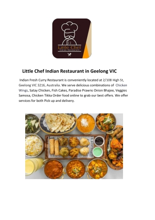 25% Off -Little Chef Indian Restaurant-Belmont - Order Food Online