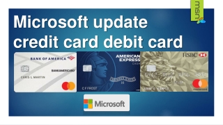 Microsoft update credit card debit card