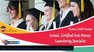 CAMS Dumps - Authentic ACAMS CAMS Exam Questions & Answers PDF