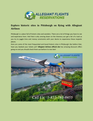 Explore historic sites in Pittsburgh with Allegiant Airlines