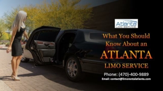 What You Should Know About an Atlanta Limo Rental