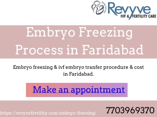 Embryo Freezing Process in Faridabad