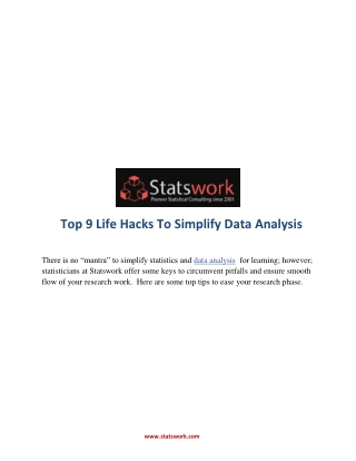 Top 9 Life Hacks To Simplify Data Analysis