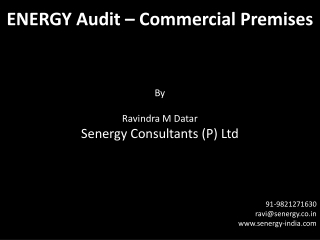 ENERGY Audit – Commercial Premises