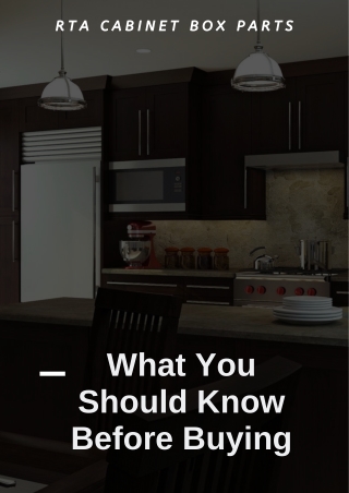 RTA Cabinets-What You Should Know Before Buying