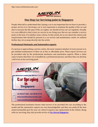 One Stop Car Servicing point in Singapore