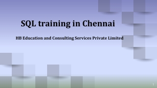 SQL Training In Chennai