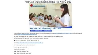 Học Cao Đẳng Điều Dưỡng Hà Nội ở đâu uy tín