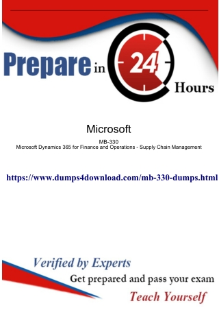 Updated Microsoft MB-330 Exam Questions & Answers Dumps - 2019