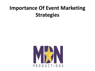 Importance Of Event Marketing Strategies