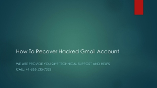 How To Recover Hacked Gmail Account