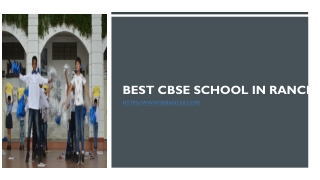 Best CBSE School in Ranchi