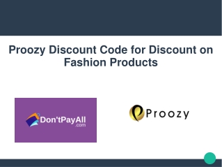 Proozy Discount Code: For Fashion On Discount